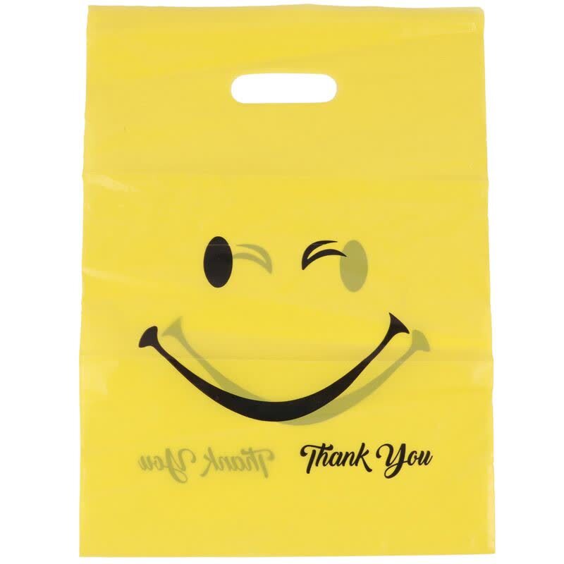 نایلون دسته دار دسته تقویتی طرح لبخند سایز 30*40 سانتی متر بسته 1 کیلویی