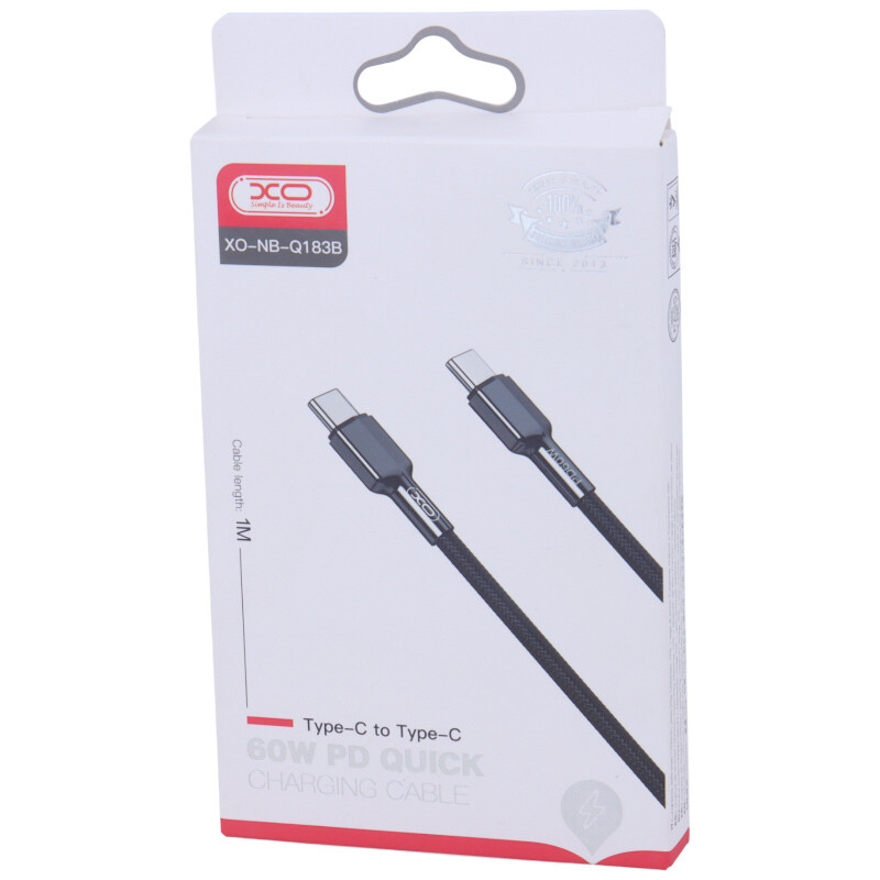 کابل دو سر تایپ سی فست شارژ 60 وات ایکس او XO-NB-Q183B طول 1 متر