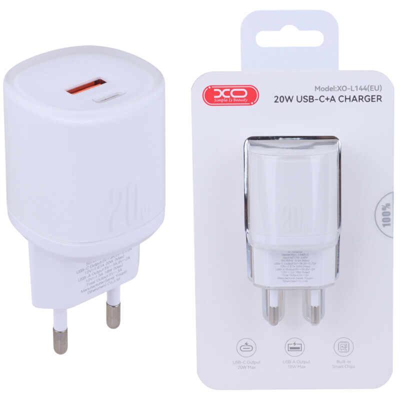شارژر دیواری 20 وات ایکس او XO-L144 PD 3A