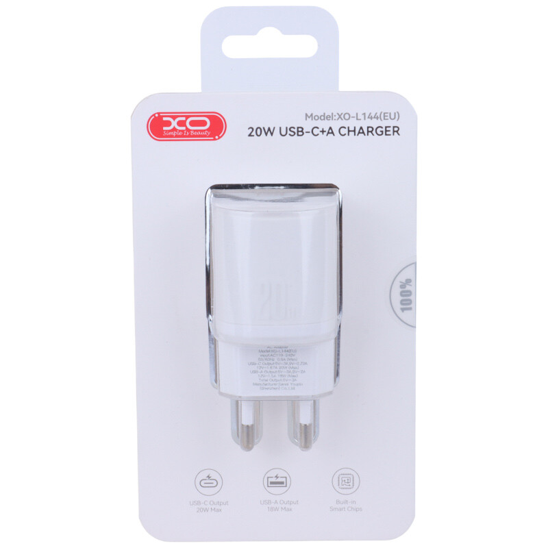 شارژر دیواری 20 وات ایکس او XO-L144 PD 3A
