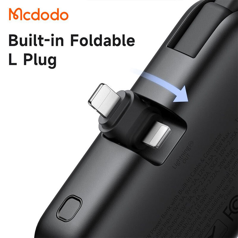 پاور بانک فست شارژ مک دودو MC-780 PD 20W ظرفیت 5000 میلی آمپر
