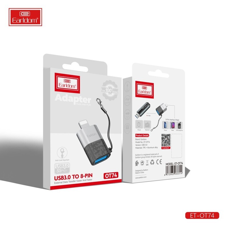 تبدیل USB OTG به لایتنینگ ارلدام ET-OT74