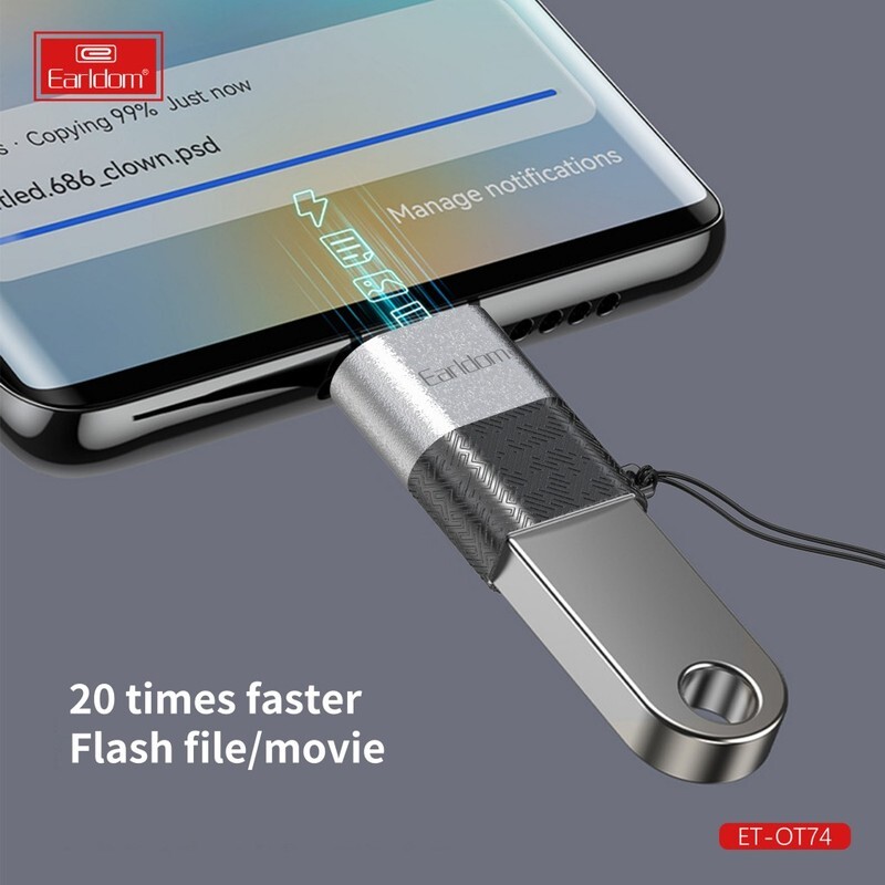 تبدیل USB OTG به لایتنینگ ارلدام ET-OT74