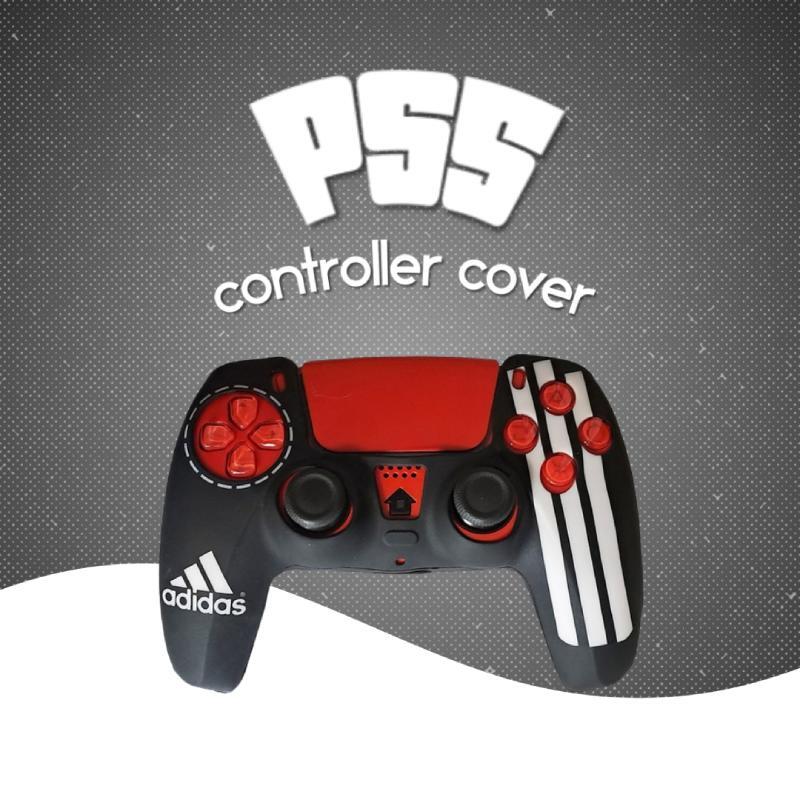 روکش دسته بازی PS5 طرح Adidas زمینه مشکی