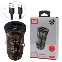 شارژر فندکی فست شارژ Earldom ES-CC24 3.4A 15W + کابل تایپ سی