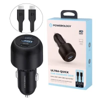 شارژر فندکی فست شارژ Powerology PCCSR007-C PD 5A 130W
