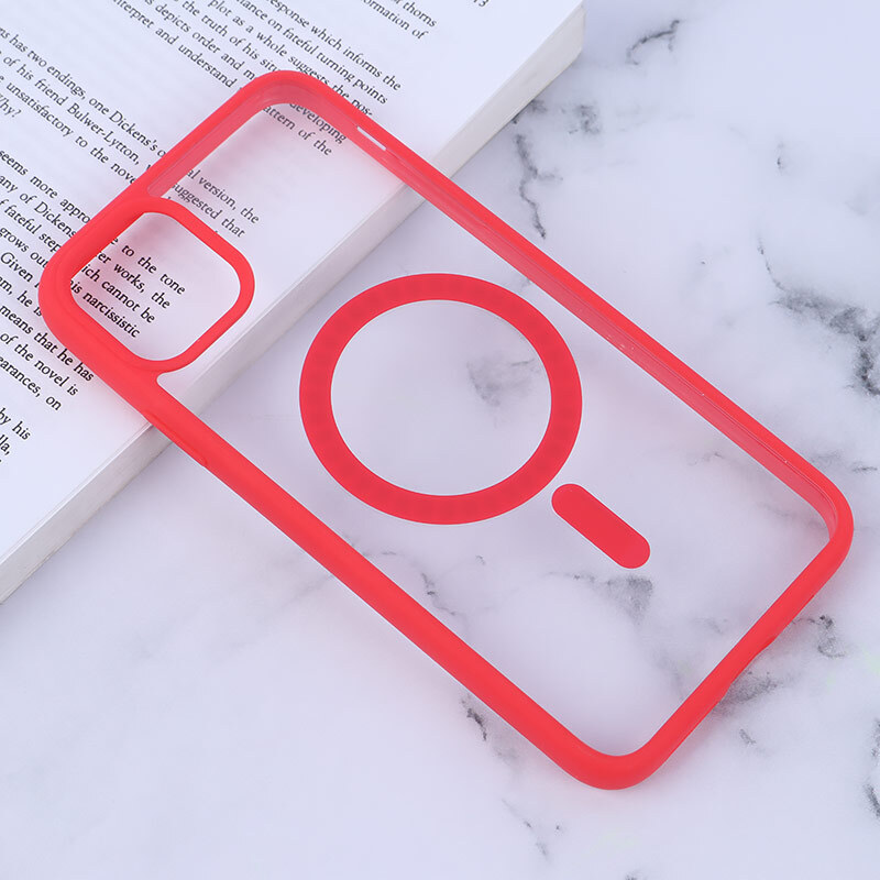 قاب PC شفاف دور رنگی مگ سیف iPhone 11 Pro Max