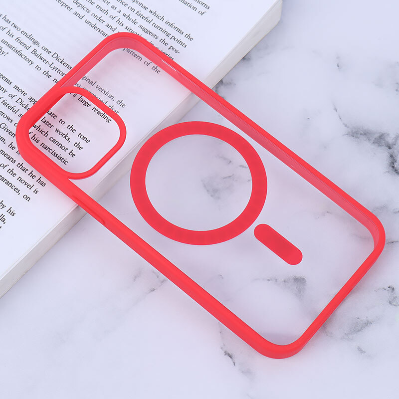 قاب PC شفاف دور رنگی مگ سیف iPhone 12 / 12 Pro