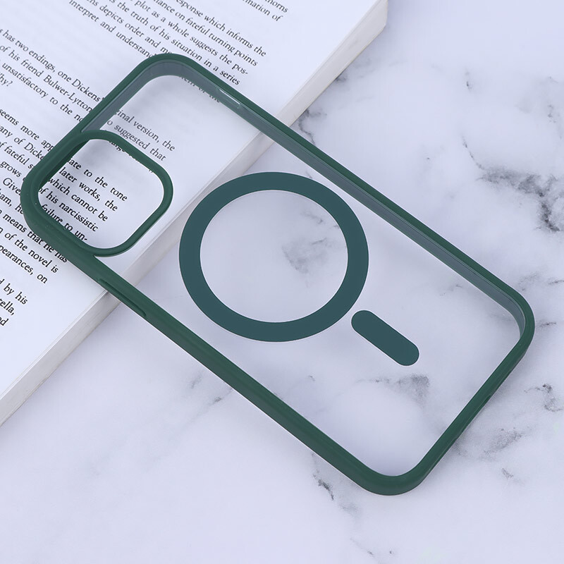 قاب PC شفاف دور رنگی مگ سیف iPhone 12 / 12 Pro