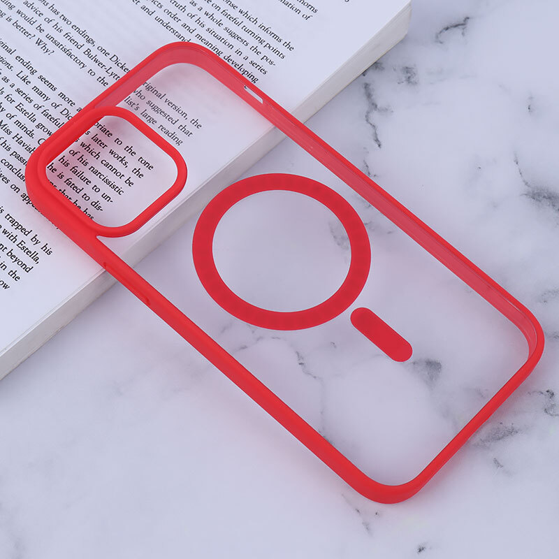قاب PC شفاف دور رنگی مگ سیف iPhone 13 Pro Max