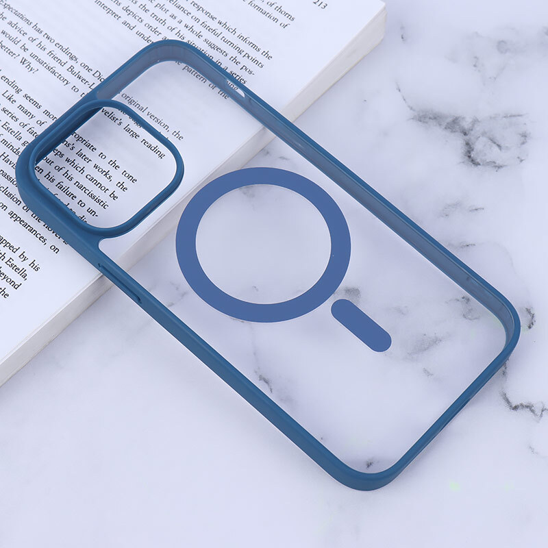 قاب PC شفاف دور رنگی مگ سیف iPhone 14 Pro Max