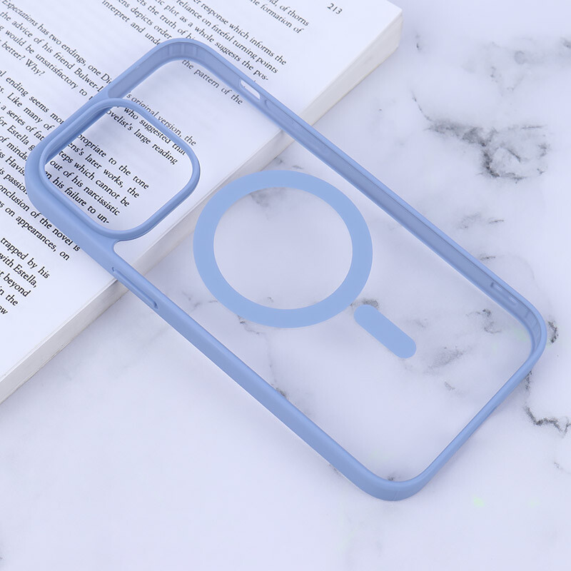 قاب PC شفاف دور رنگی مگ سیف iPhone 14 Pro Max