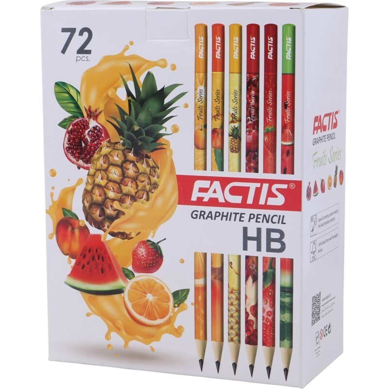 مداد مشکی فکتیس Factis Fruits Series بسته 72 عددی
