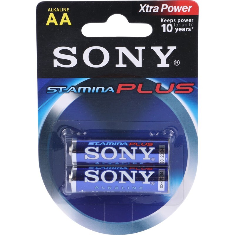 پک 16+8 باتری نیم قلمی و قلمی Sony Stamina Plus Alkaline AM3-B2D 1.5V