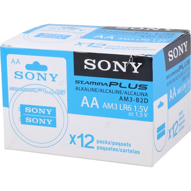 پک 16+8 باتری نیم قلمی و قلمی Sony Stamina Plus Alkaline AM3-B2D 1.5V