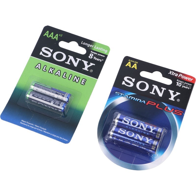 پک 16+8 باتری نیم قلمی و قلمی Sony Stamina Plus Alkaline AM3-B2D 1.5V