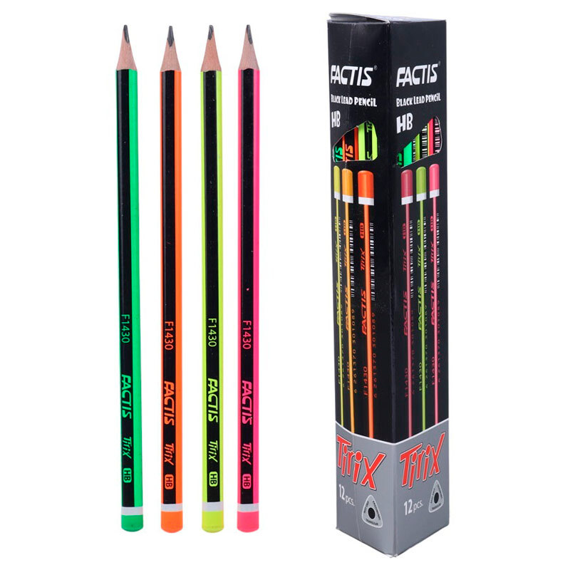 مداد مشکی فکتیس Factis Tirix F1430 بسته 12 عددی