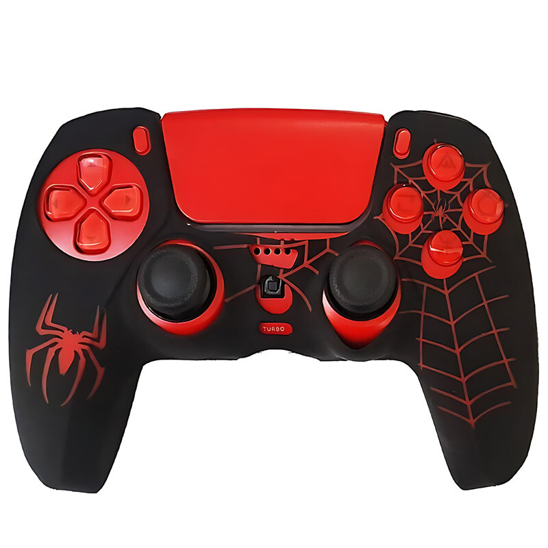 روکش دسته بازی PS5 طرح Spider Man زمینه مشکی قرمز کد 3