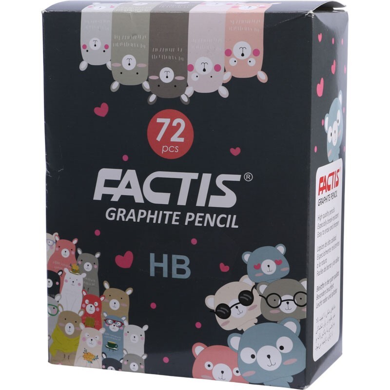 مداد مشکی فکتیس Factis Graphite Pencil بسته 72 عددی