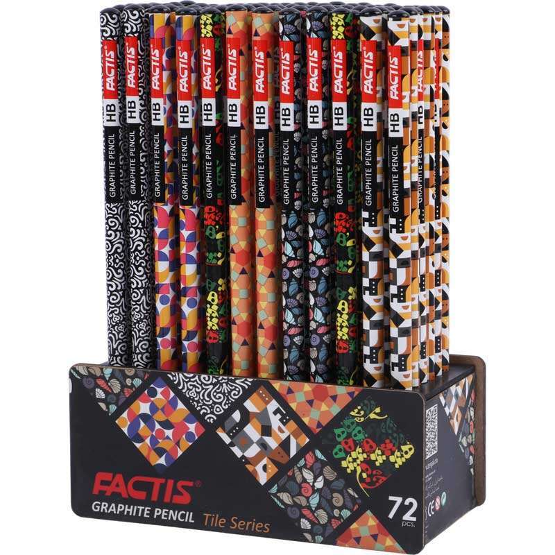 مداد مشکی فکتیس Factis Tile Series بسته 72 عددی