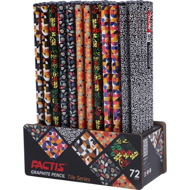 مداد مشکی فکتیس Factis Tile Series بسته 72 عددی
