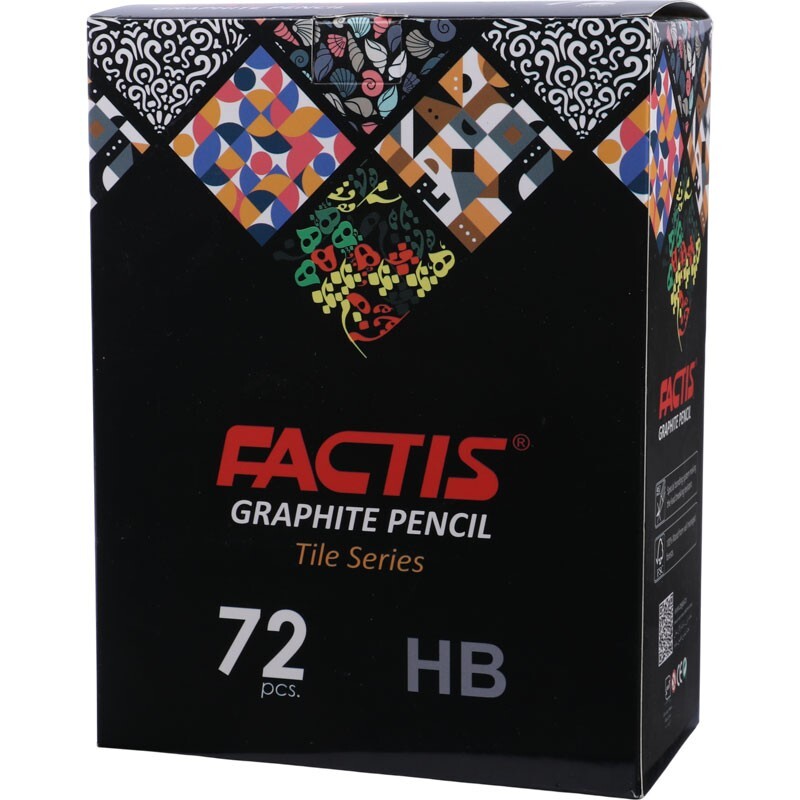 مداد مشکی فکتیس Factis Tile Series بسته 72 عددی