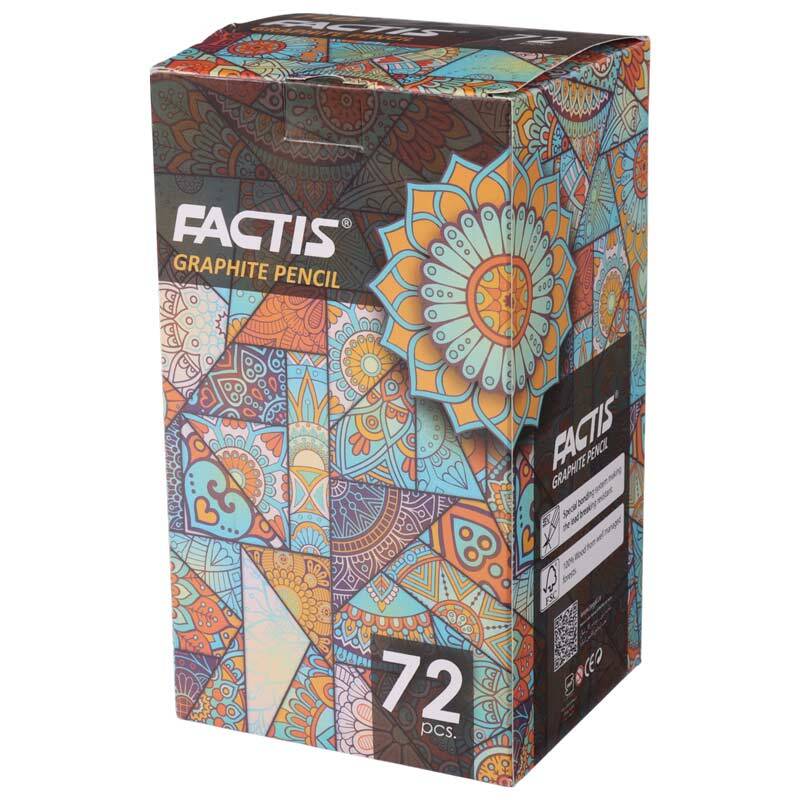 مداد مشکی طرح ترنج فکتیس Factis بسته 72 عددی