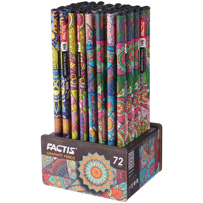 مداد مشکی طرح ترنج فکتیس Factis بسته 72 عددی