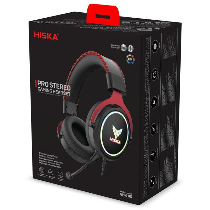 هدست گیمینگ سیم دار Hiska GHR-05
