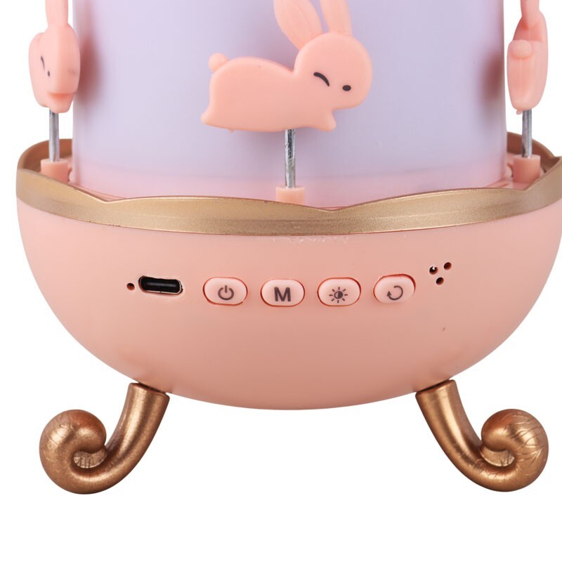 چراغ خواب طرح کاروسل خرگوشی WH-E11