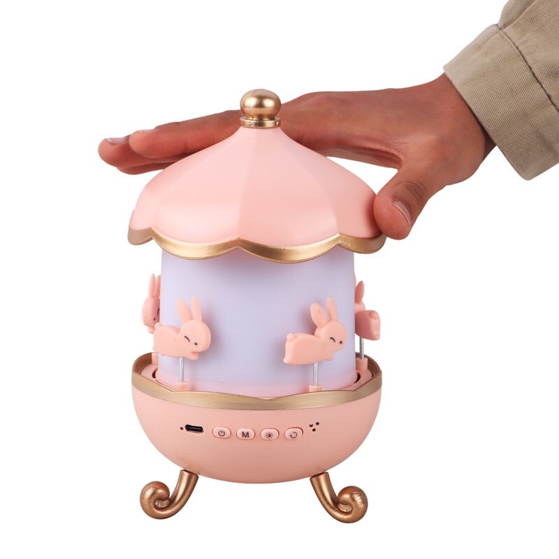 چراغ خواب طرح کاروسل خرگوشی WH-E11