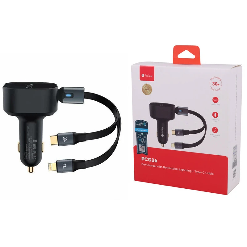شارژر فندکی فست شارژ ProOne PCG26 3A PD 30W