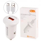 شارژر فندکی فست شارژ Viaking C007 QC3.0 3A 18W + کابل میکرو یو اس بی