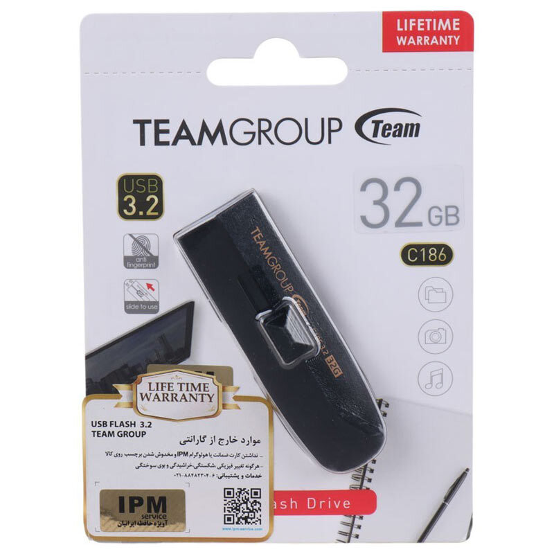 فلش 32 گیگ تیم گروپ Team Group C186 USB3.2