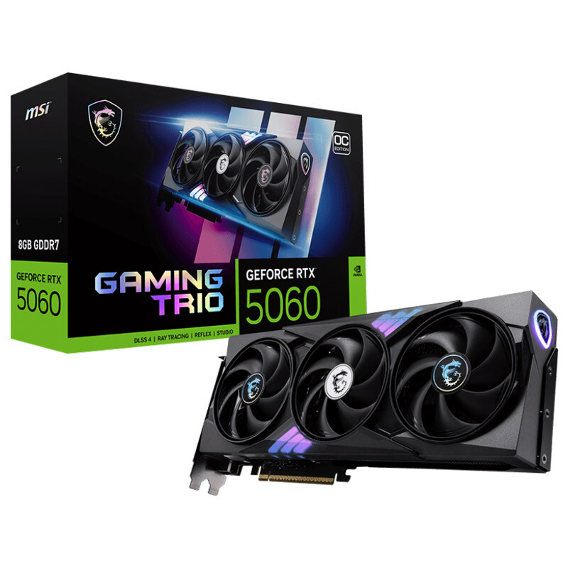 کارت گرافیک MSI GeForce RTX 5060 GAMING TRIO OC 8GB GDDR7 128Bit