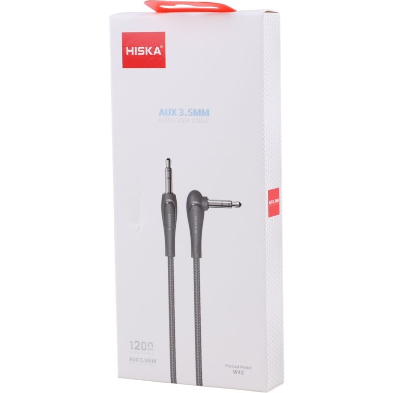کابل AUX هیسکا W42 یکسر L طول 1.2 متر