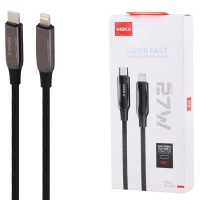 کابل تایپ سی به لایتنینگ فست شارژ 27 وات هیسکا LX-16CL طول 1.8 متر