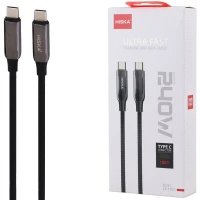 کابل دو سر تایپ سی فست شارژ 240 وات هیسکا LX-16CC طول 1.8 متر