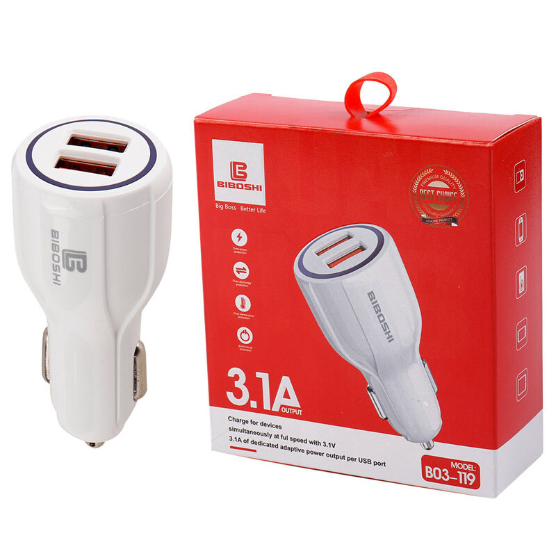 شارژر فندکی فست شارژ Biboshi B03-119 3.1A QC3.0 PD 15.5W