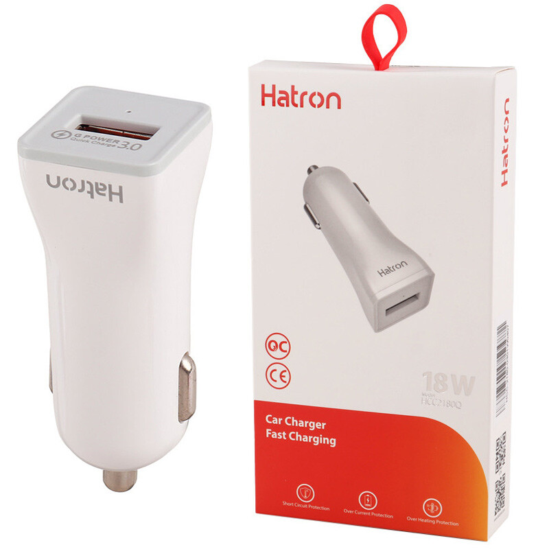 شارژر فندکی فست شارژ Hatron HCC2180Q 3A QC3.0 PD 18W