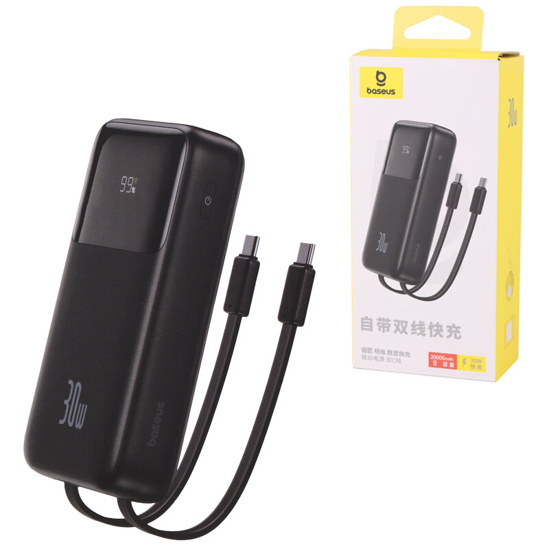 پاور بانک فست شارژ باسئوس P10022509112 PD 30W ظرفیت 20000 میلی آمپر ساعت