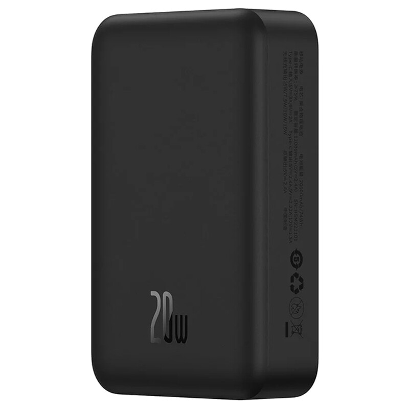 پاور بانک بی سیم فست شارژ باسئوس PPCXM20 P10022102112 PD 20W ظرفیت 20000 میلی آمپر ساعت