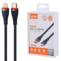 کابل تایپ سی به لایتنینگ فست شارژ 30 وات الدینیو LC691i طول 1 متر