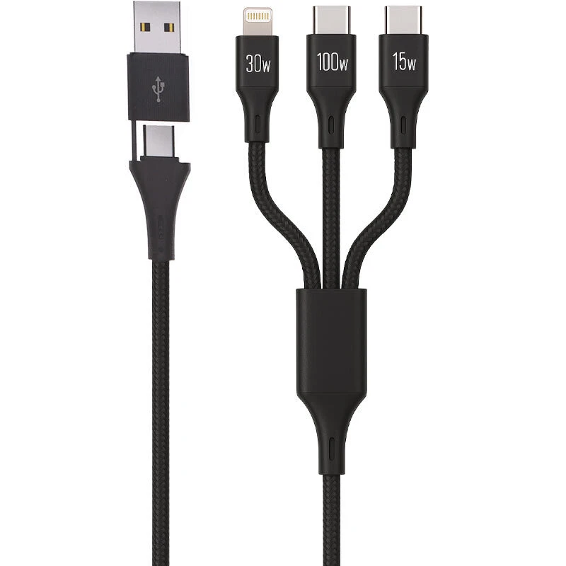 کابل شارژ چندکاره فست شارژ 100 وات الدینیو LC97uc طول 1.2 متر