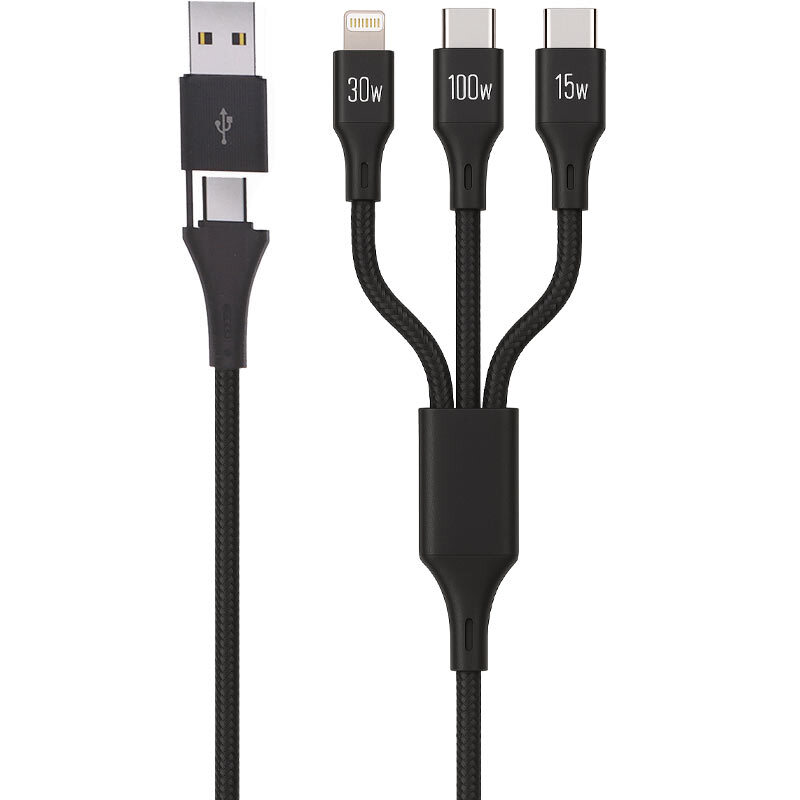 کابل شارژ چندکاره فست شارژ 100 وات الدینیو LC97uc طول 1.2 متر
