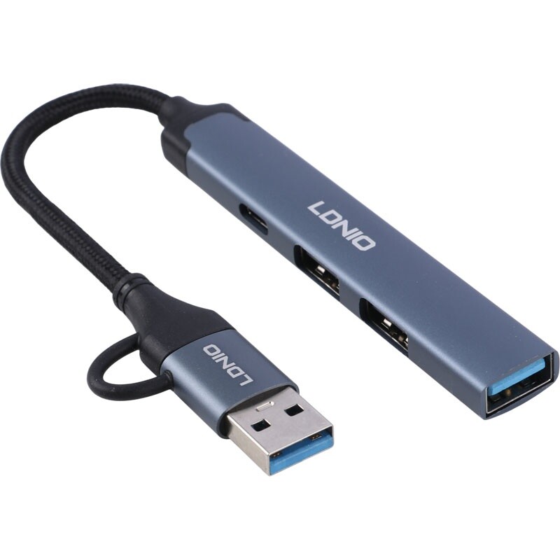 هاب 4 پورت Type-C /USB 3.0 الدینیو DS-64C