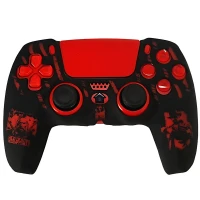 روکش دسته بازی PS5 طرح Red Dead Redemption 2 زمینه مشکی قرمز
