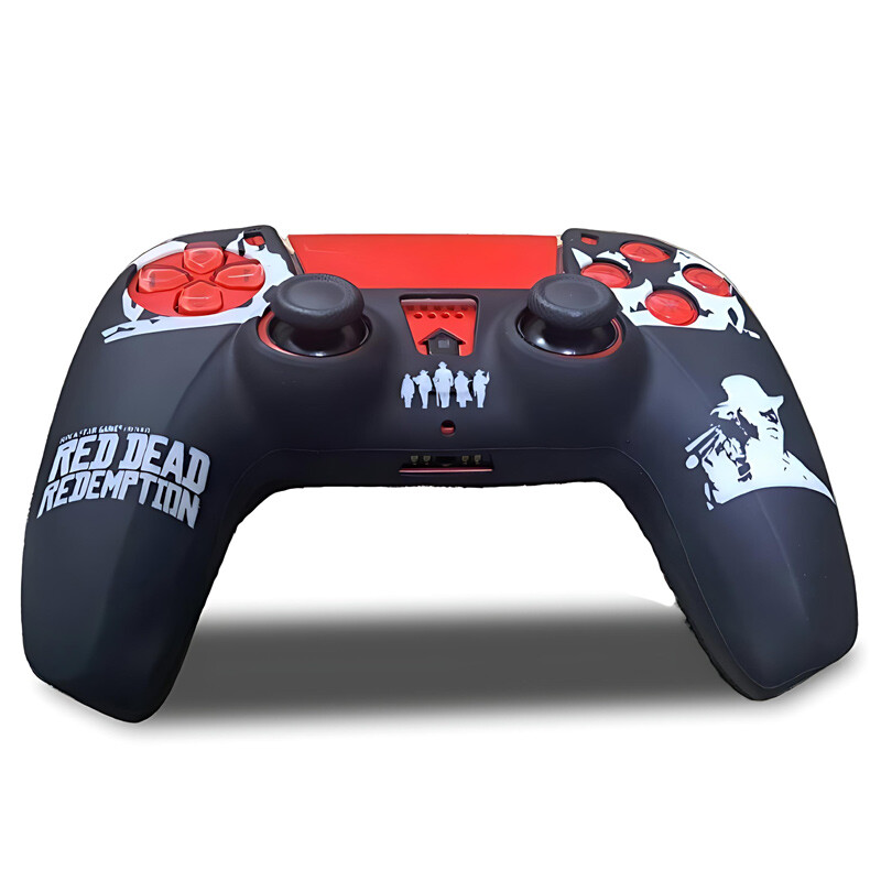 روکش دسته بازی PS5 طرح Red Dead Redemption زمینه مشکی سفید