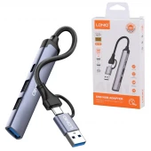 هاب 4 پورت Type-C /USB 3.0 الدینیو DS-64C