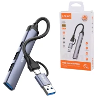 هاب 4 پورت Type-C /USB 3.0 الدینیو DS-64C